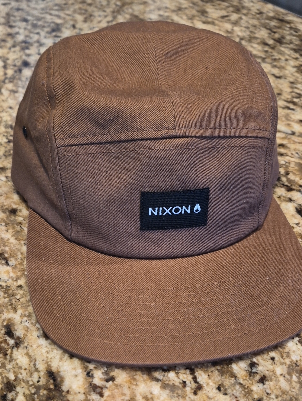 Nixon Brown Canvas Five-Panel Hat